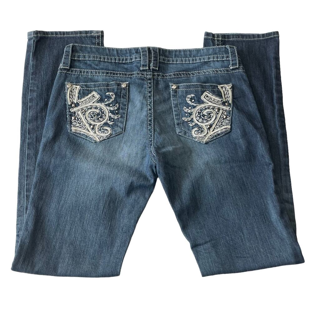 A.N.A Womens Jeans Size 30/10 Straight Leg Low Rise Dark Wash Denim Blue Jeans